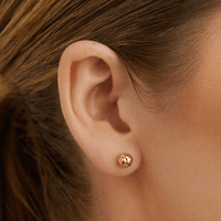6mm Hammered Ball Studs in 9kt Bonded Gold Silver Filled Earrings Bevilles 