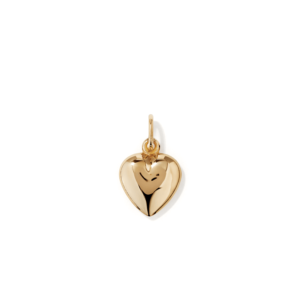 10mm Puff Heart Pendant in Bonded 9kt Yellow Gold Pendants Bevilles 