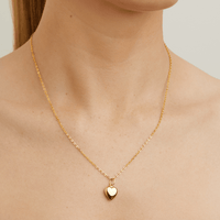 10mm Puff Heart Pendant in Bonded 9kt Yellow Gold Pendants Bevilles 