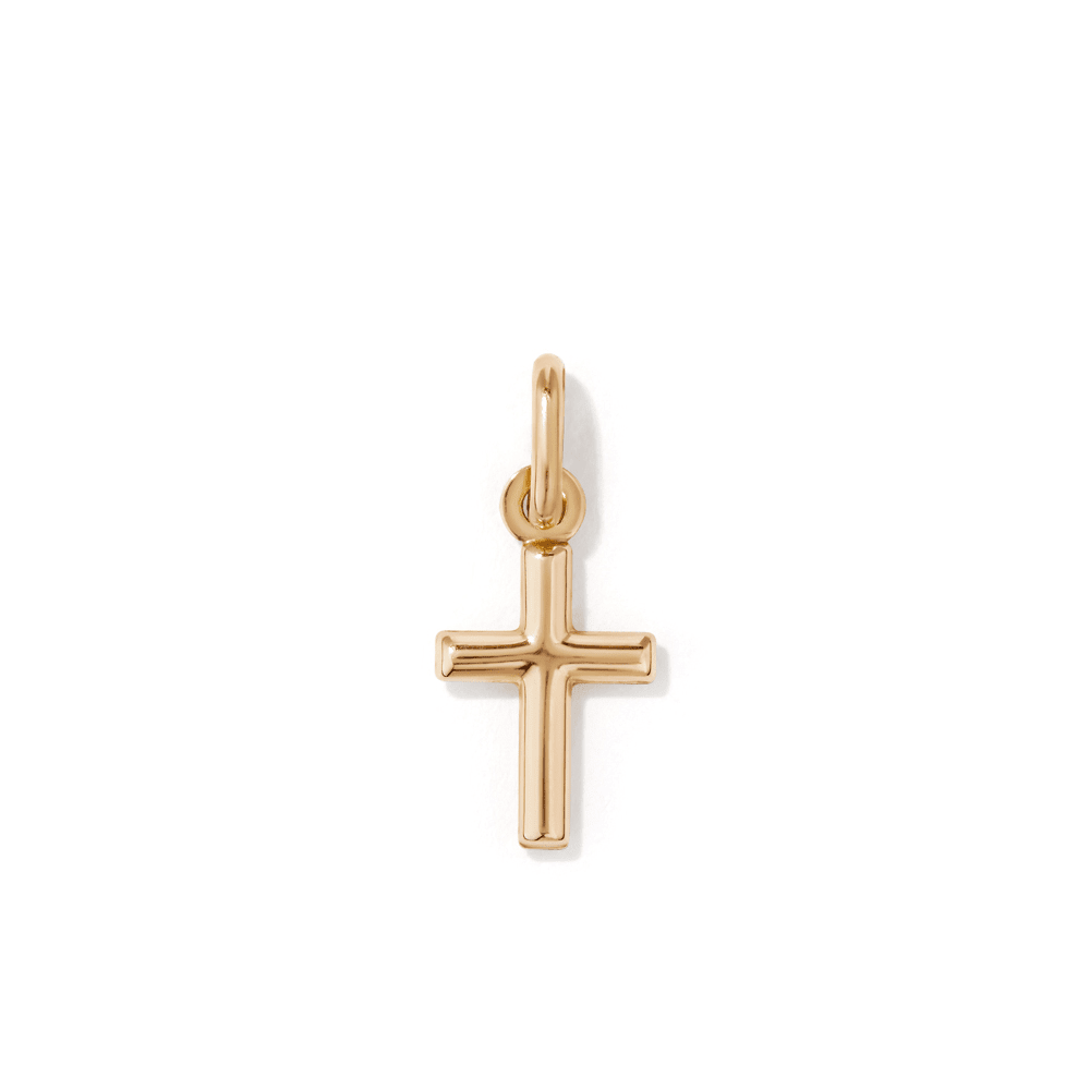12mm Cross Pendant in 9kt Yellow Bonded Gold Pendants Bevilles 