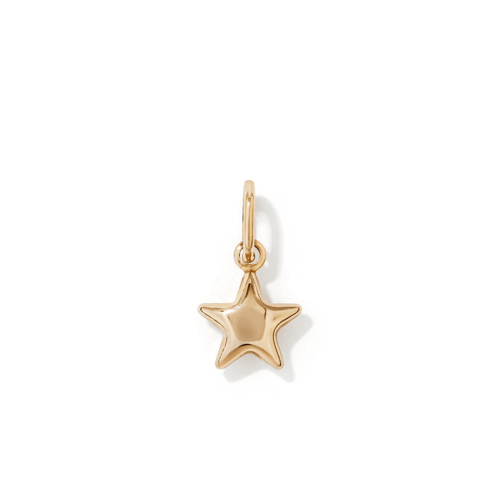 7mm Puff Star Pendant in 9kt Yellow Bonded Gold Pendants Bevilles 