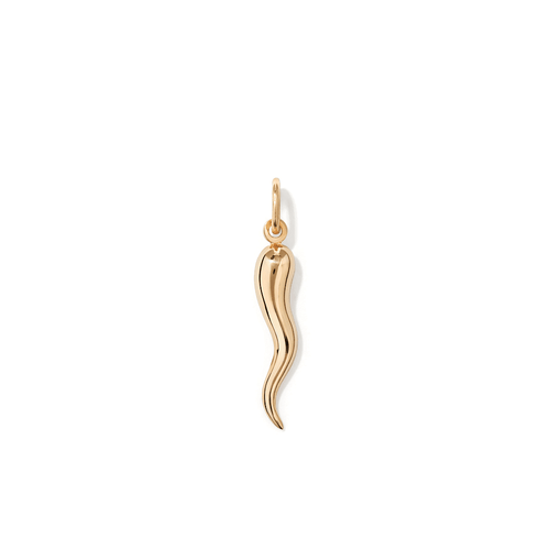 Cornicello Pendant in 9kt Yellow Bonded Gold Pendants Bevilles 