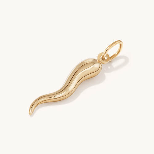 Cornicello Pendant in 9kt Yellow Bonded Gold Pendants Bevilles 