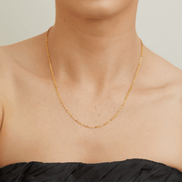 45cm Flat Cable Chain in 9kt Bonded Gold Silver Filled Necklaces Bevilles 