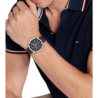 Tommy Hilfiger Hudson Chronograph Brown Leather Watch 1710719 Watches Bevilles 