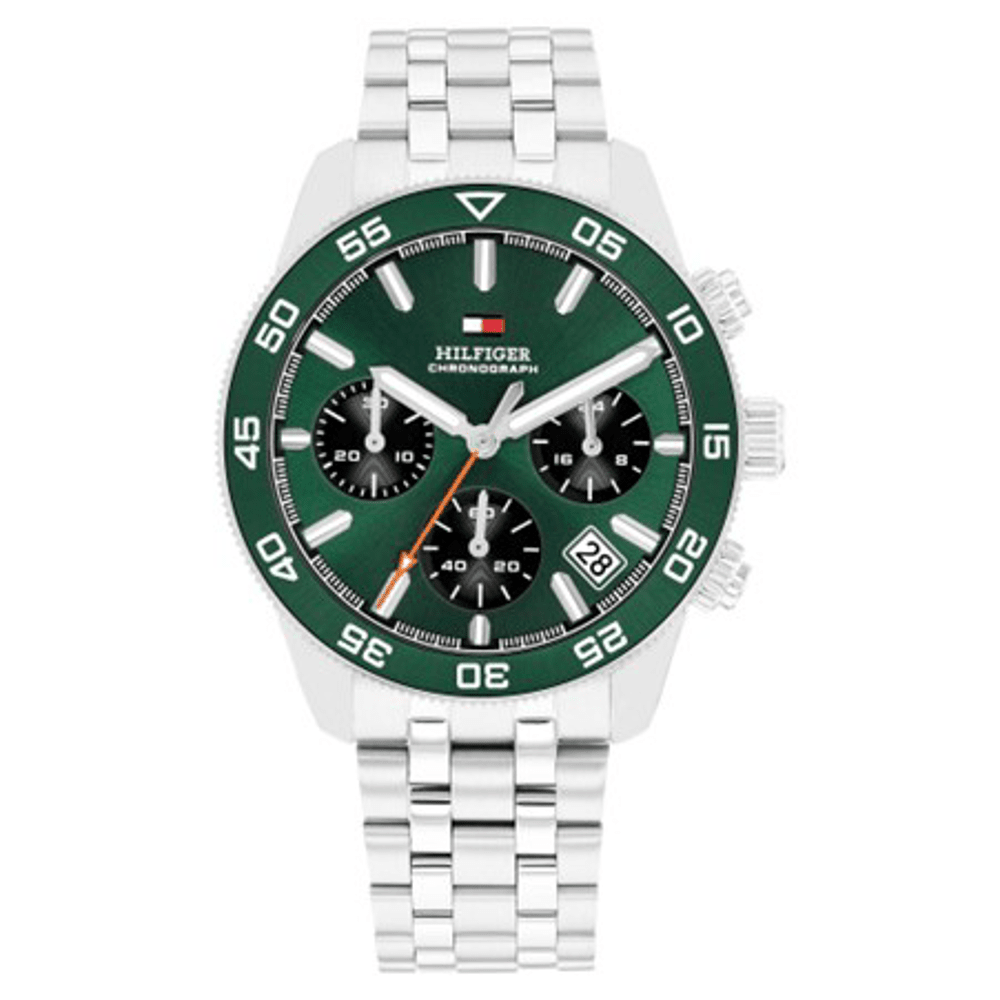Tommy Hilfiger Chronograph Silver Tone Watch 1792214 Watches Bevilles 