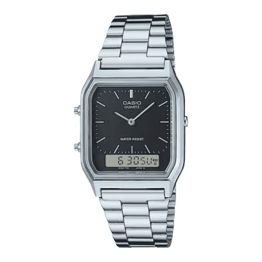 Casio Vintage Analog-Digital Silver Watch AQ230A-1D Watches Bevilles 