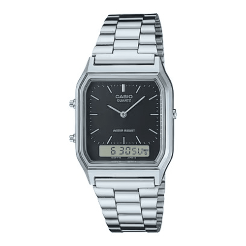 Casio Vintage Analog-Digital Silver Watch AQ230A-1D Watches Bevilles 