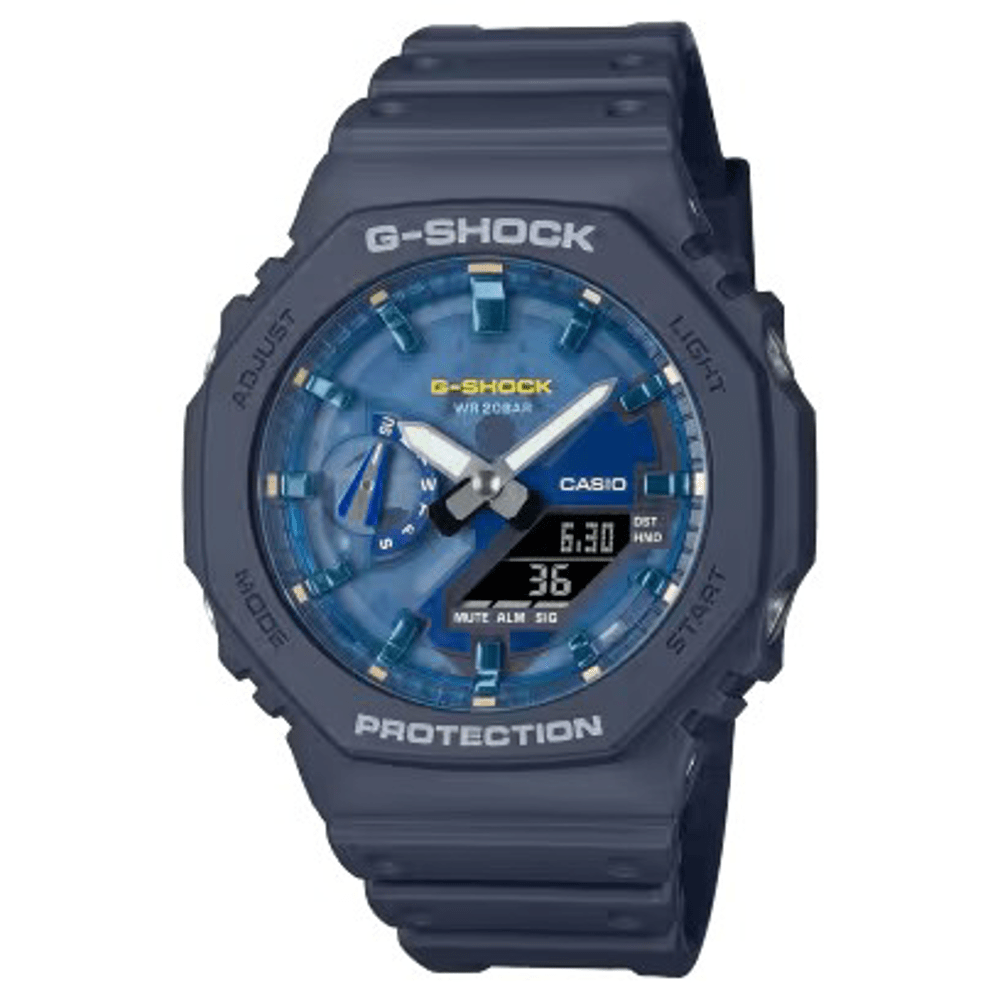 Casio G-Shock Analog-Digital Blue Watch GA2100AS-2A Watches Bevilles 