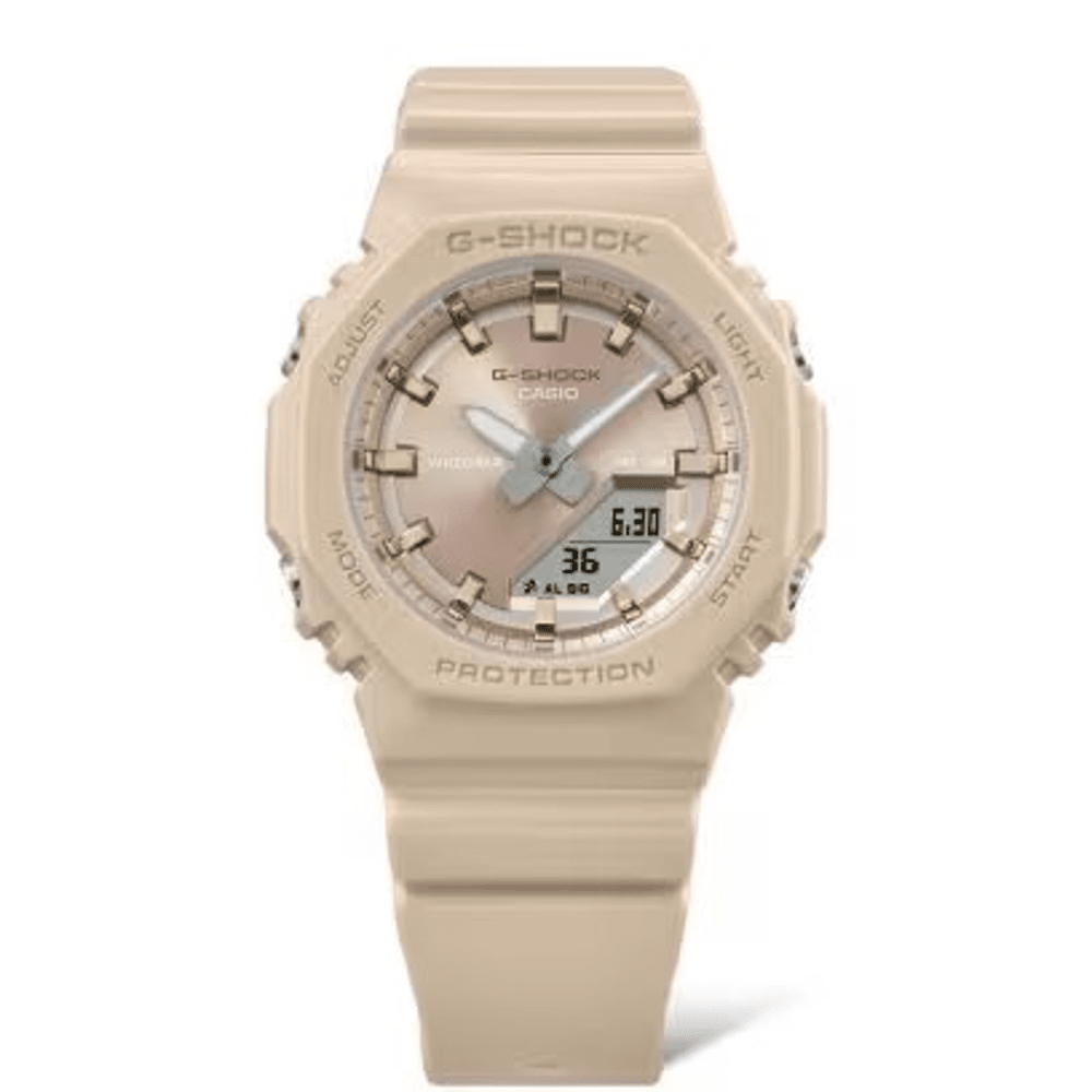 Casio G-Shock Analog-Digital Cream Watch GMAP2100ST-9A Watches Bevilles 