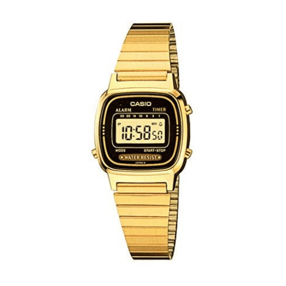 Casio Vintage Digital Gold Watch LA670WGA-1UR Watches Bevilles 