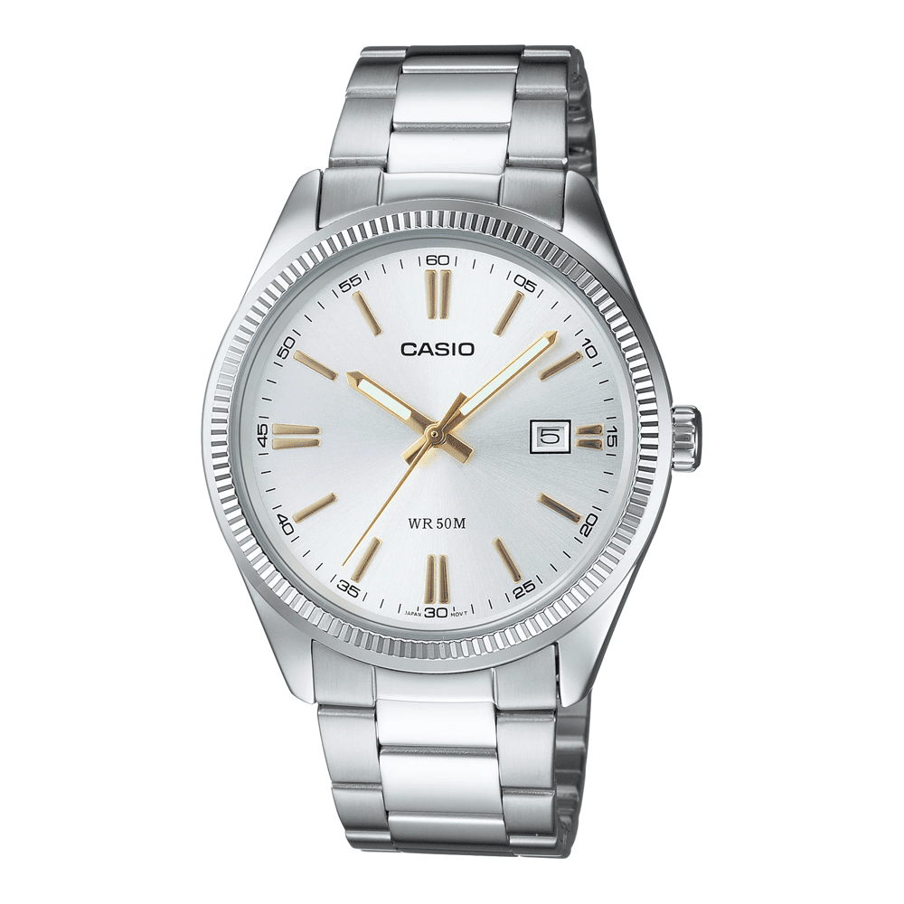 Casio Vintage Analogue Silver Tone Watch MTP1302D-7A2 Watches Bevilles 