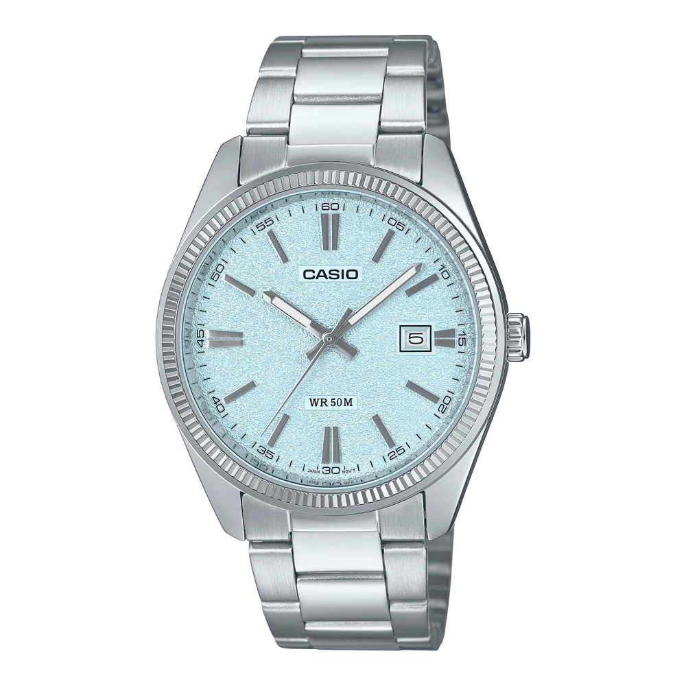 Casio Vintage Analogue Silver Tone Watch MTP1302DA-2A2 Watches Bevilles 