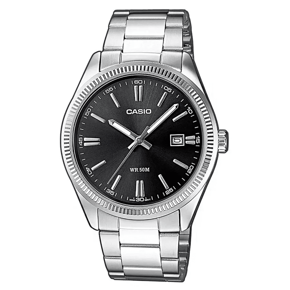 Casio Vintage Analogue Silver Tone Watch MTP1302PD-1A1 Watches Bevilles 