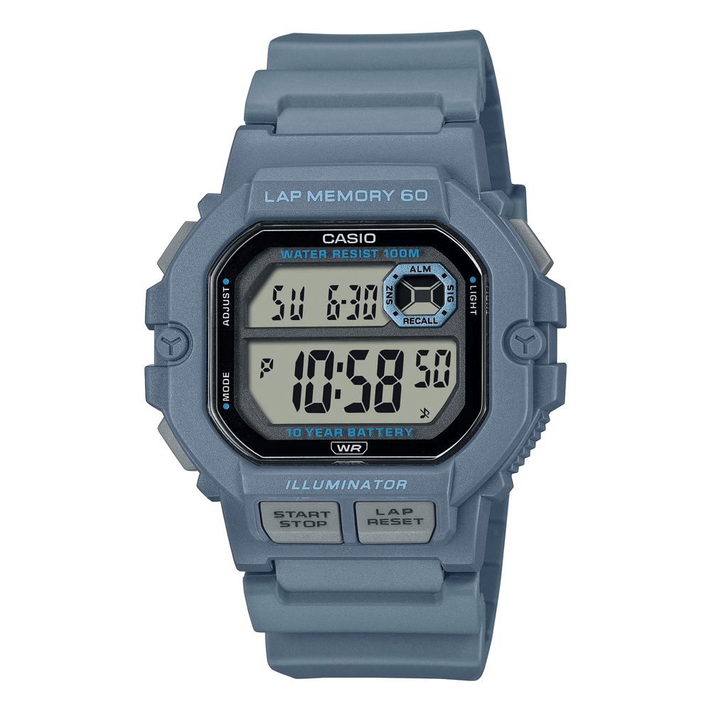 Casio Vintage Digital Blue Watch WS1400H-2A Watches Bevilles 