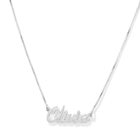 50cm Personalised Script Necklace in Sterling Silver Pendants Bevilles 