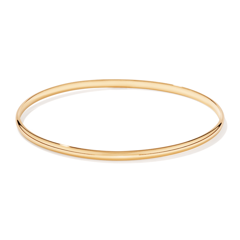 65mm with 3.5mm Width Bangle in 9kt Yellow Gold Bangles Bevilles 
