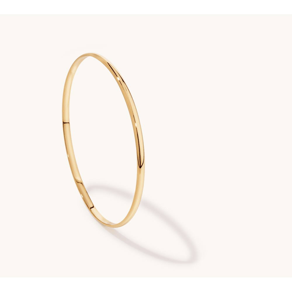 65mm with 3.5mm Width Bangle in 9kt Yellow Gold Bangles Bevilles 