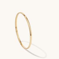 69mm Half Round 3.5mm Bangle in 9kt Bonded Gold Silver Filled Bangles Bevilles 