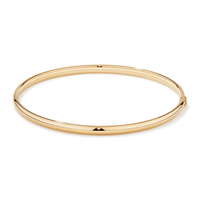 63mm Half Round 3.5mm Bangle in 9kt Bonded Gold Silver Filled Bangles Bevilles 
