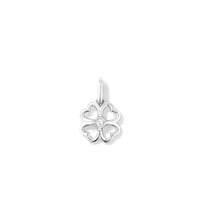 Four-Leaf Clover Laboratory-Grown Diamond Set Pendant in Rhodium Plated Sterling Silver Pendants Bevilles 