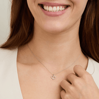 Heart Laboratory-Grown Diamond Set Pendant in Rhodium Plated Sterling Silver Pendants Bevilles 