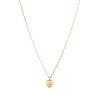 45cm Cable Necklace with Heart Pendant in 9kt Bonded Gold Pendants Bevilles 