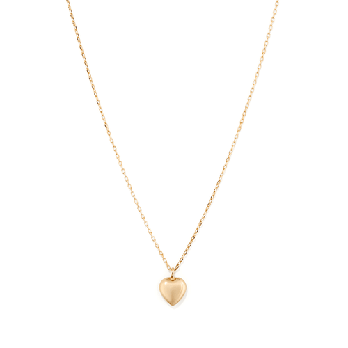 45cm Cable Necklace with Heart Pendant in 9kt Bonded Gold Pendants Bevilles 