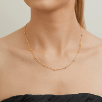 45cm Ball Cable Chain in 9kt Yellow Bonded Gold Pendants Bevilles 