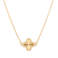 45cm Clover Necklace in 9kt Yellow Bonded Gold Pendants Bevilles 