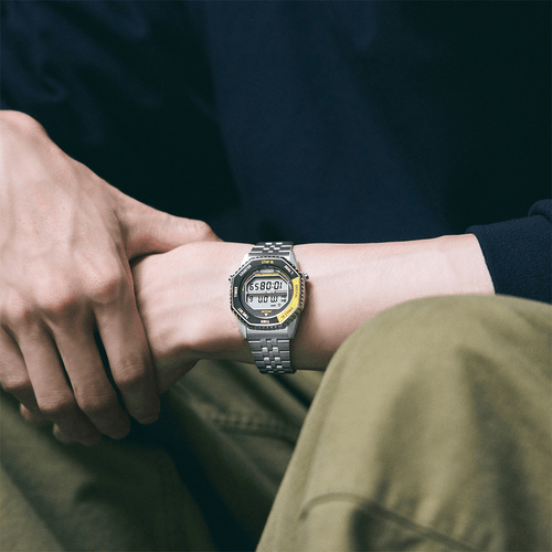 Seiko Digital Chronograph Silver Tone Watch SMGG17P Watches Seiko 