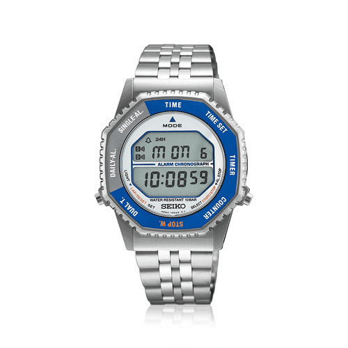 Seiko Digital Chronograph Silver Tone Watch SMGG21P Watches Seiko 