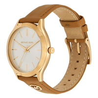 Michael Kors Slim Runway Brown Leather Watch MK7543 Watches Michael Kors 