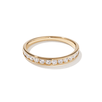 Channel Set Anniversary Ring with 0.50tw of Laboratory-Grown Diamonds in 9kt Yellow Gold Rings Bevilles 