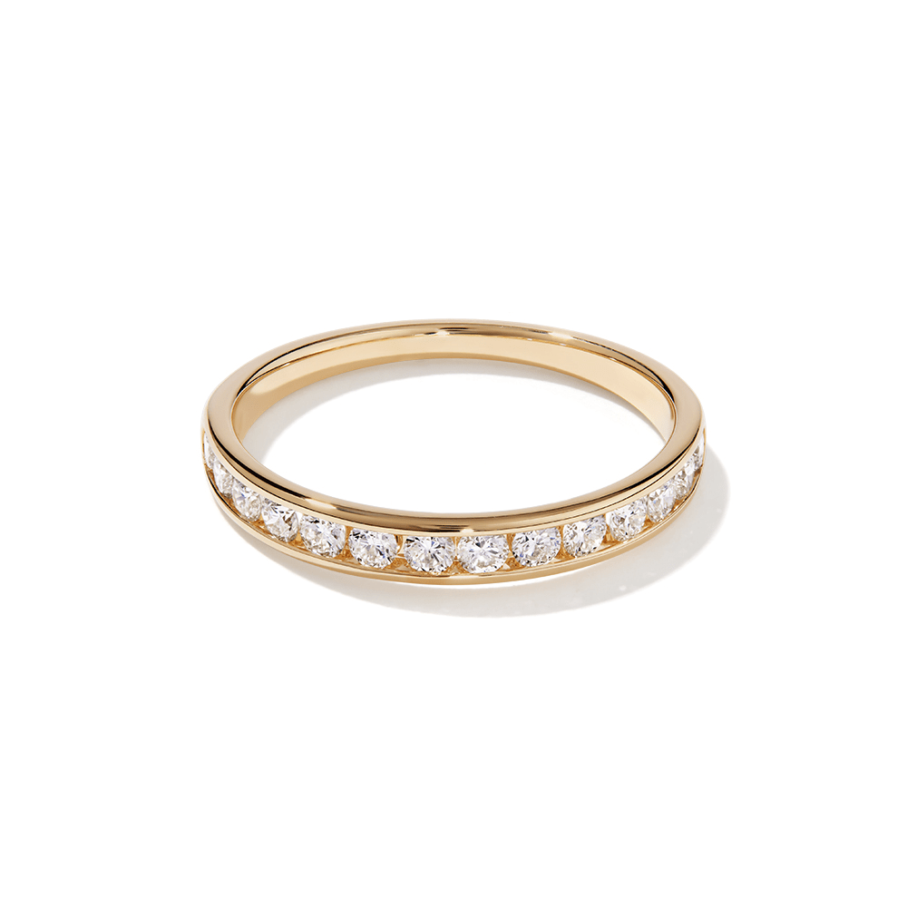 Channel Set Anniversary Ring with 0.50tw of Laboratory-Grown Diamonds in 9kt Yellow Gold Rings Bevilles 