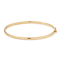60mm Clasp Oval Bangle in 9kt Bonded Gold Silver Filled Bangles Bevilles 