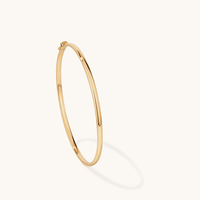 60mm Clasp Oval Bangle in 9kt Bonded Gold Silver Filled Bangles Bevilles 