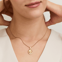 29mm Oval Madonna Pendant in 9kt Bonded Gold Silver Filled Pendants Bevilles 