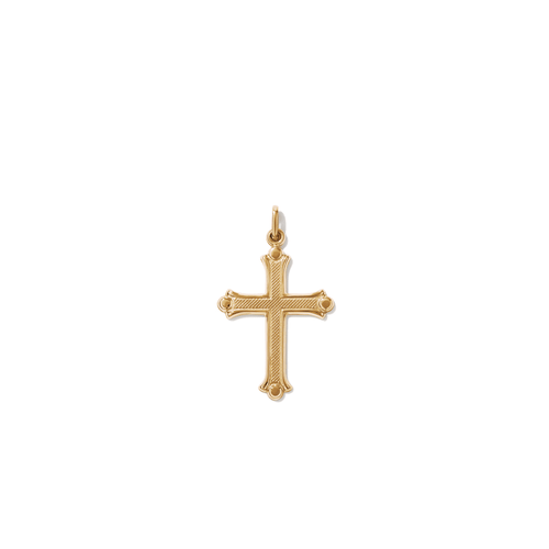43mm Orthodox Cross Pendant in 9kt Yellow Bonded Gold Pendants Bevilles 
