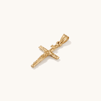 32mm Inri Crucifix Pendant in 9kt Bonded Gold Silver Filled Pendants Bevilles 