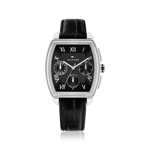 Tommy Hilfiger Oxford Black Leather Watch 1710761 Watches Tommy Hilfiger 