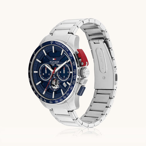 Tommy Hilfiger Chronograph Bank Silver Tone Watch 1792261 Watches Tommy Hilfiger 