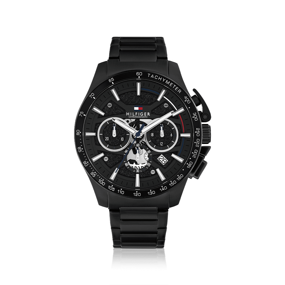 Tommy Hilfiger Chronograph Bank Black Tone Watch 1792262 Watches Tommy Hilfiger 