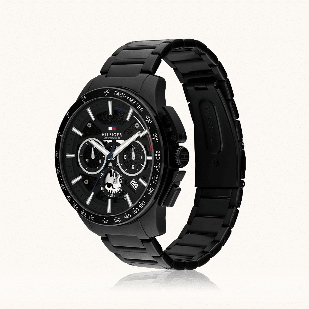 Tommy Hilfiger Chronograph Bank Black Tone Watch 1792262 Watches Tommy Hilfiger 