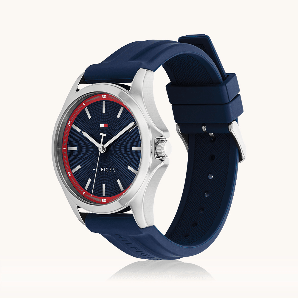 Tommy Hilfiger Chronograph Bank Blue Silicone Watch 1710738 Watches Tommy Hilfiger 