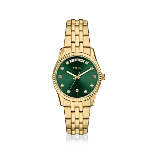 Fossil Scarlette Gold Tone Watch ES5460 Watches Fossil 