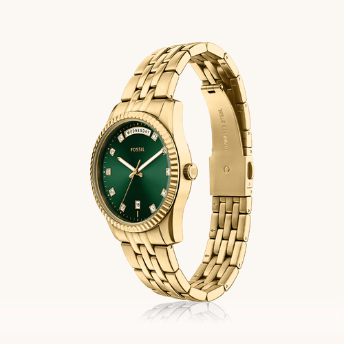 Fossil Scarlette Gold Tone Watch ES5460 Watches Fossil 