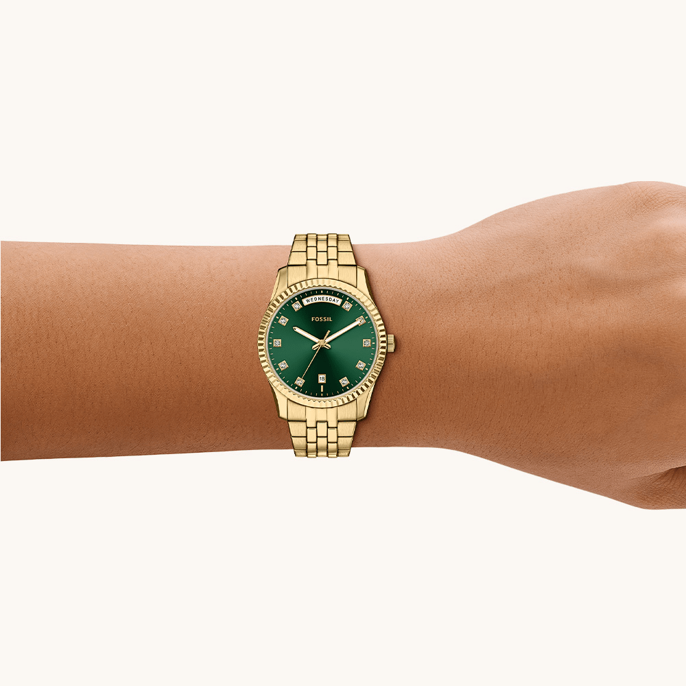 Fossil Scarlette Gold Tone Watch ES5460 Watches Fossil 