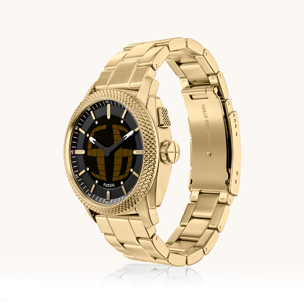 Fossil Machine Big Tic Gold Tone Watch FS6157 – Bevilles Jewellers