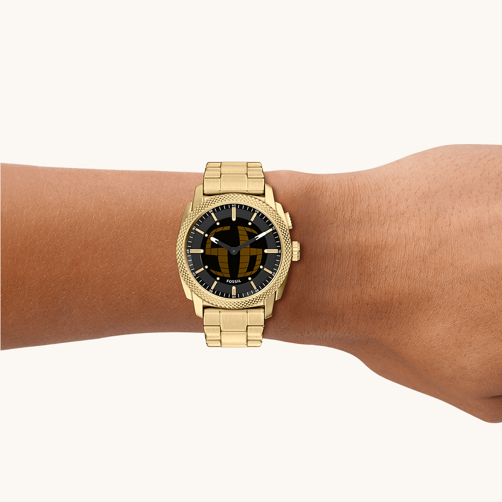 Fossil Machine Big Tic Gold Tone Watch FS6157 – Bevilles Jewellers